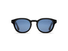 Komono Riley Sun – Noir – verres bleus polarisés – vue de face