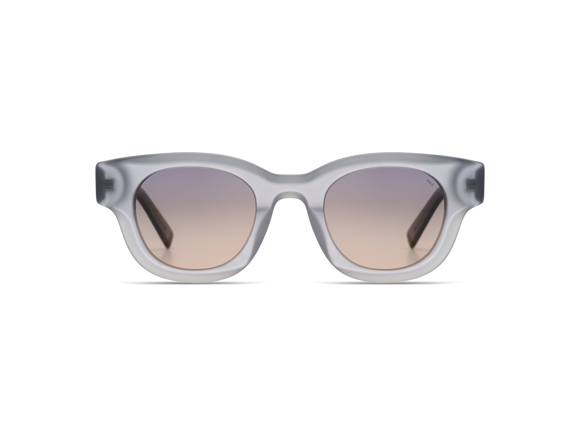 Komono Rae – Gris mat transparent – verres marron polarisés – vue de face