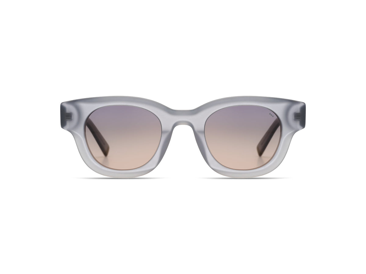 Komono Rae – Gris mat transparent – verres marron polarisés – vue de face