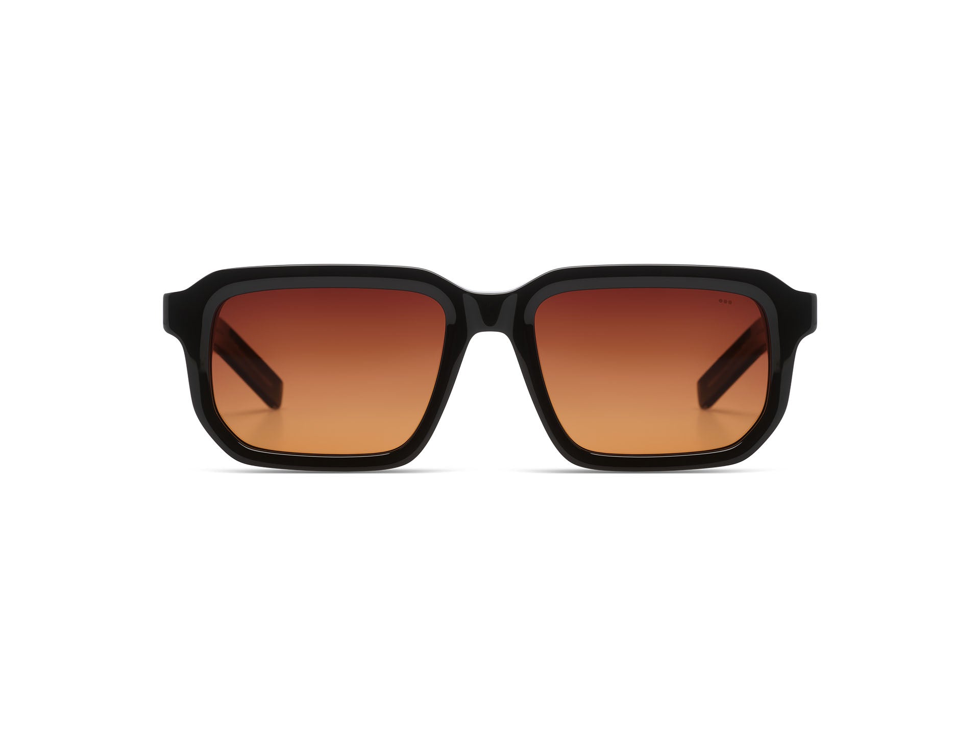 Komono Nico Grand – Noir – verres marron dégradés polarisés – vue de face
