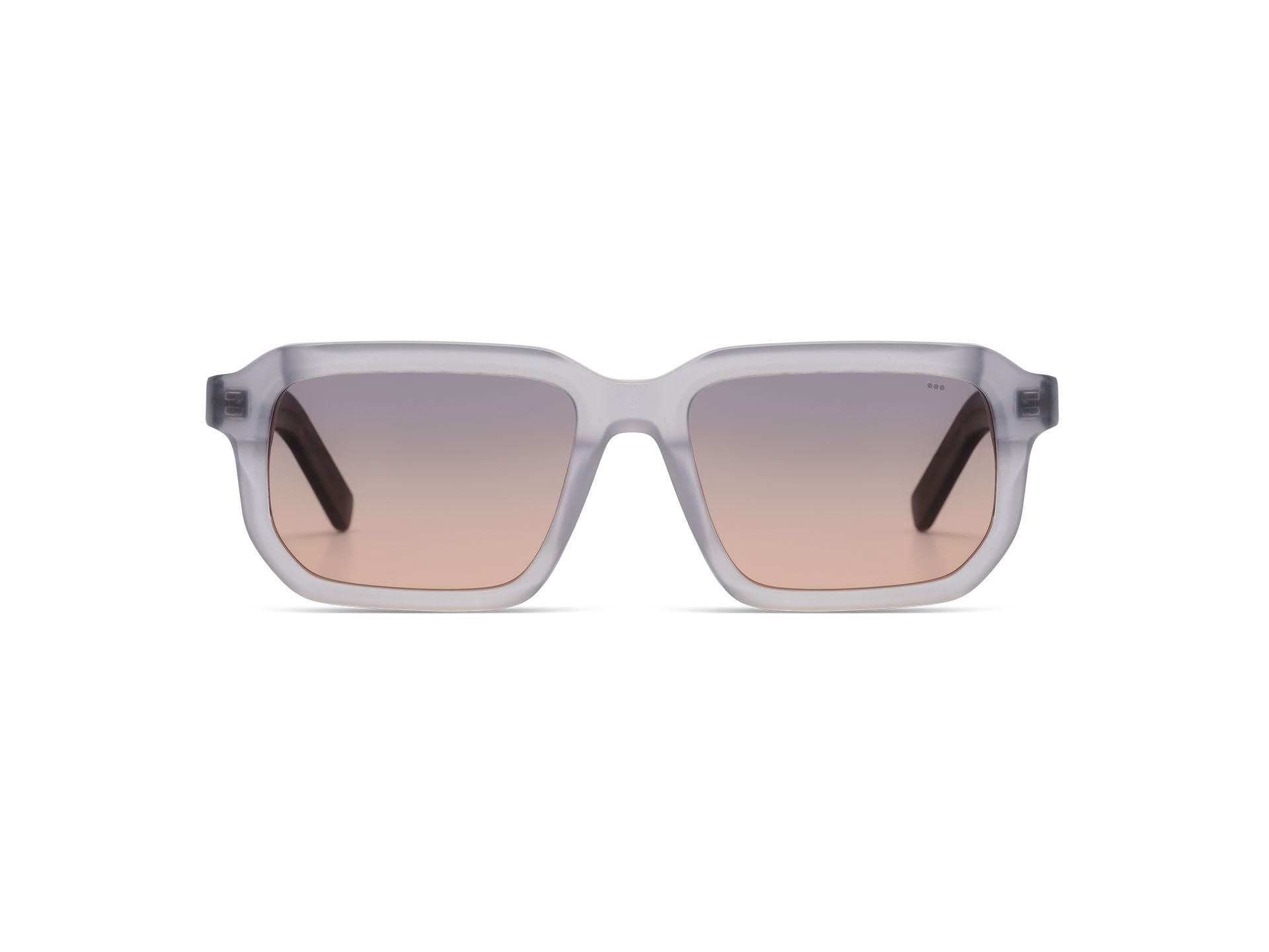 Komono Nico Grand – Gris mat transparent – verres marron polarisés – vue de face