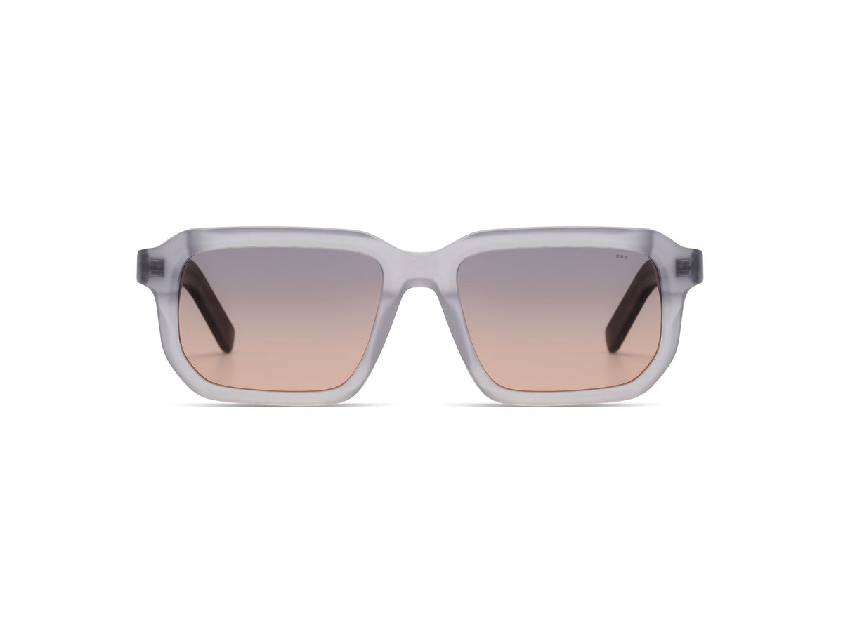 Komono Nico Grand – Gris mat transparent – verres marron polarisés – vue de face