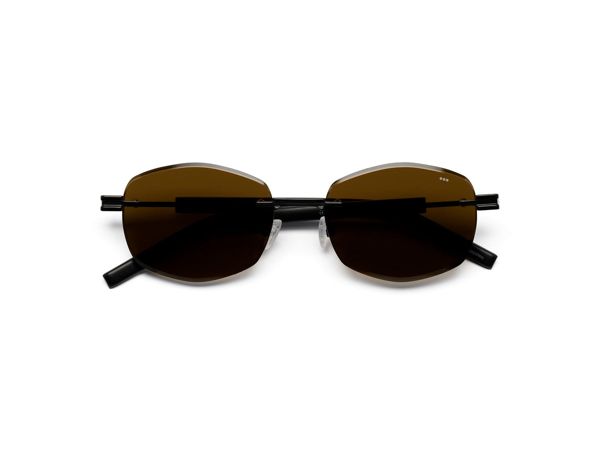 Komono Micah – Noir – verres marron – vue de dessus