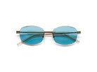 Komono Micah – Or – verres bleu turquoise – vue de dessus