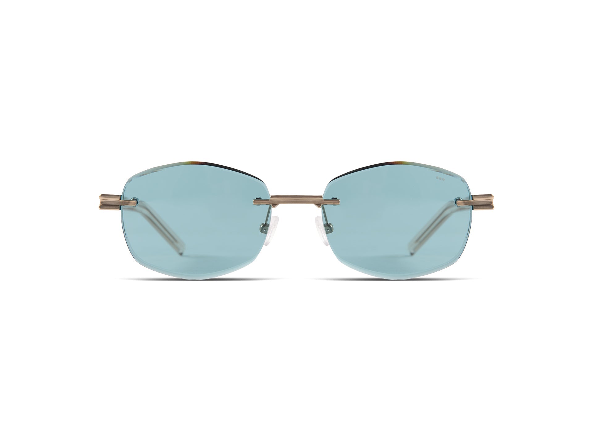Komono Micah – Or – verres bleu turquoise – vue de face