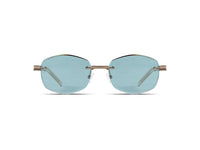 Komono Micah – Or – verres bleu turquoise – vue de face
