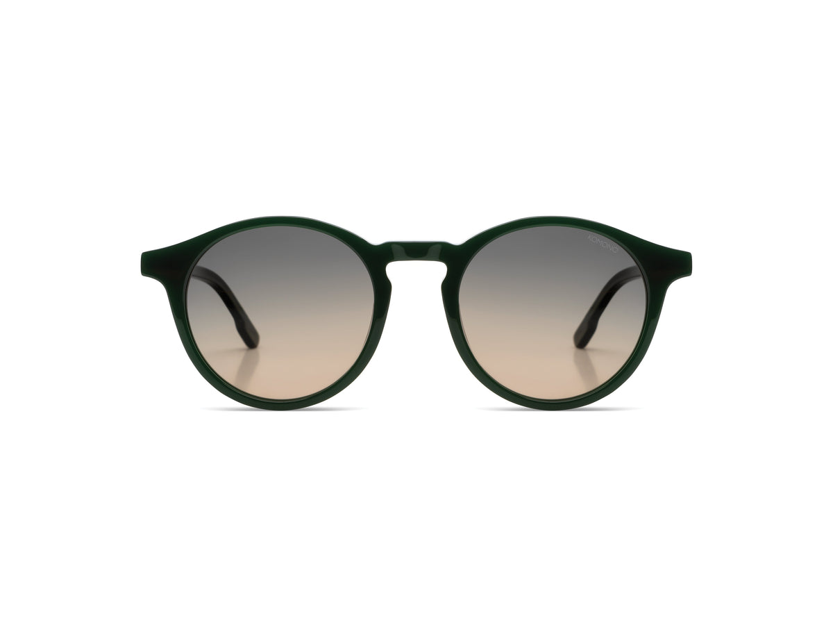 Komono Archie Sun – Vert foncé – verres verts dégradés polarisés – vue de face