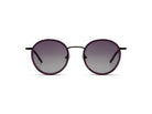 Komono Pete Sun – Violet / Noir mat – verres violets dégradés polarisés – vue de face