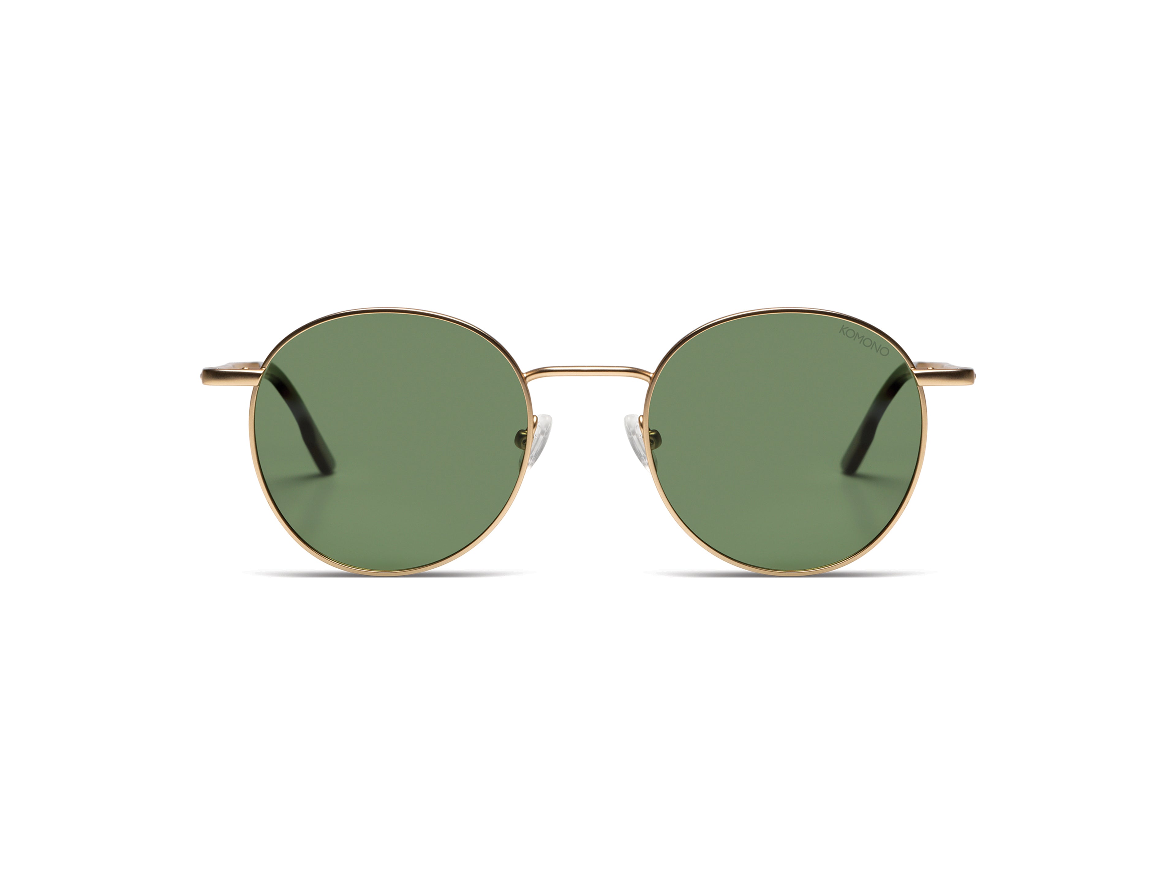 Komono Pete Sun – Or – verres verts polarisés – vue de face