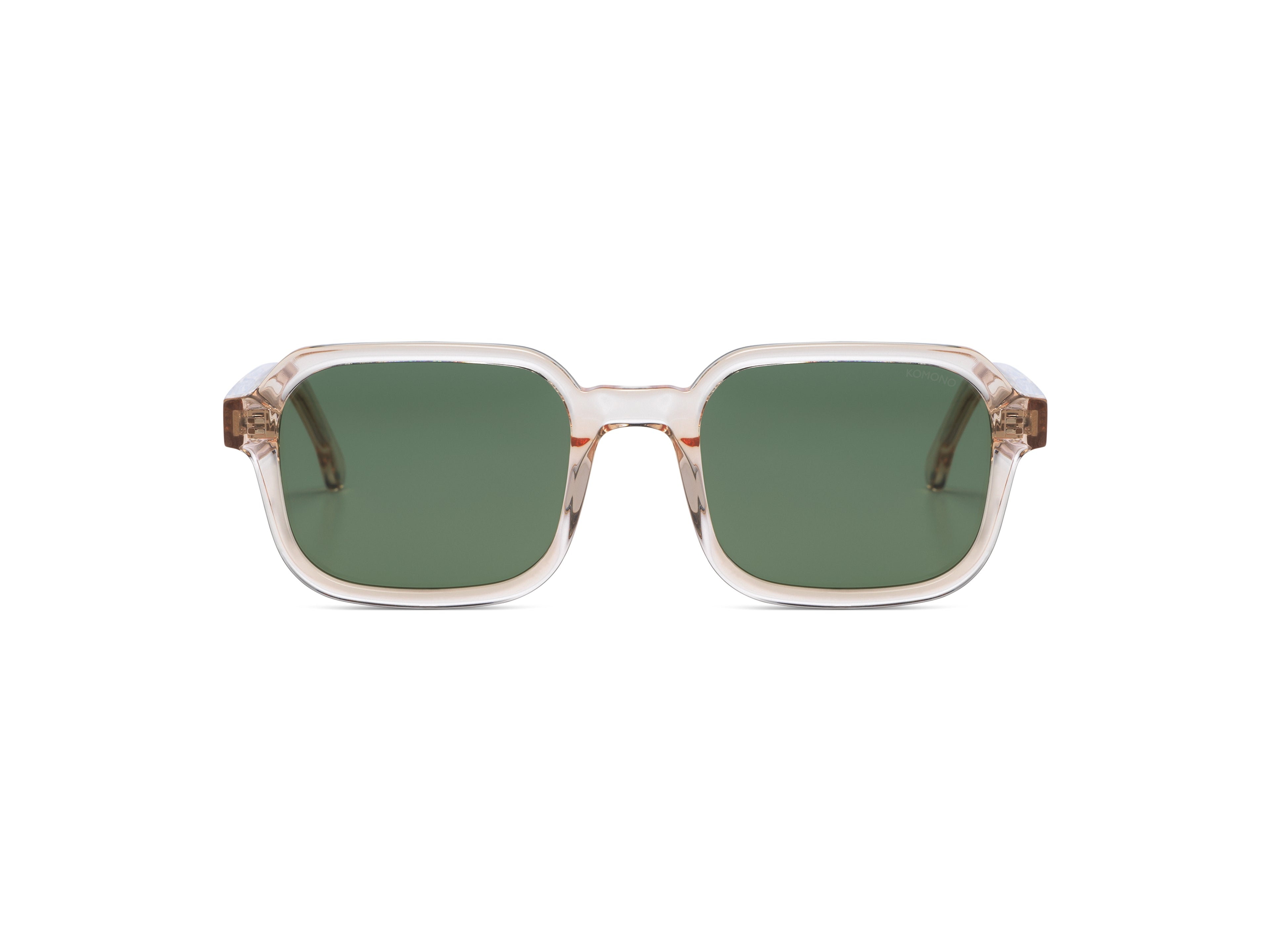 Komono Romeo – Beige transparent – verres verts – vue de face