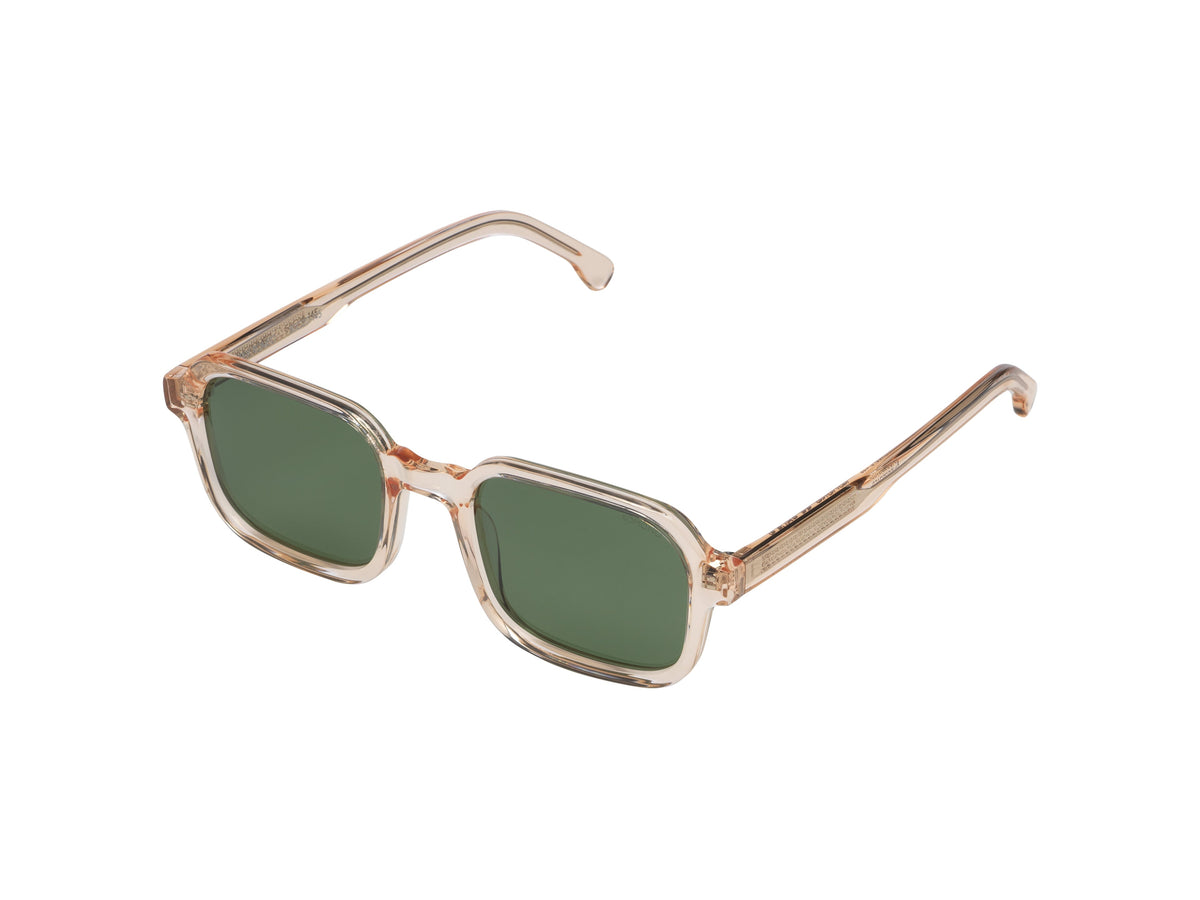 Komono Romeo – Beige transparent – verres verts – portées
